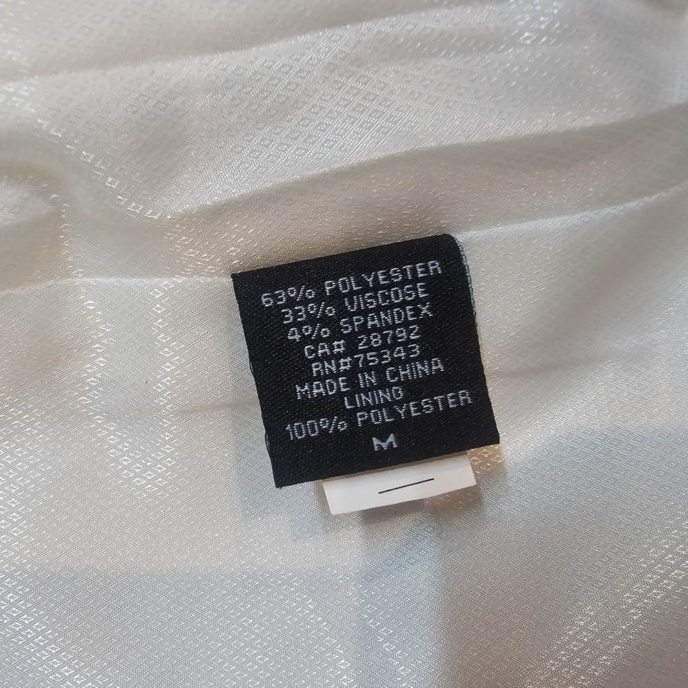 Cynthia Rowley Women’s Medium Ivory Open Front Blazer Jacket Lined Long Sleeve - Picture 7 of 13